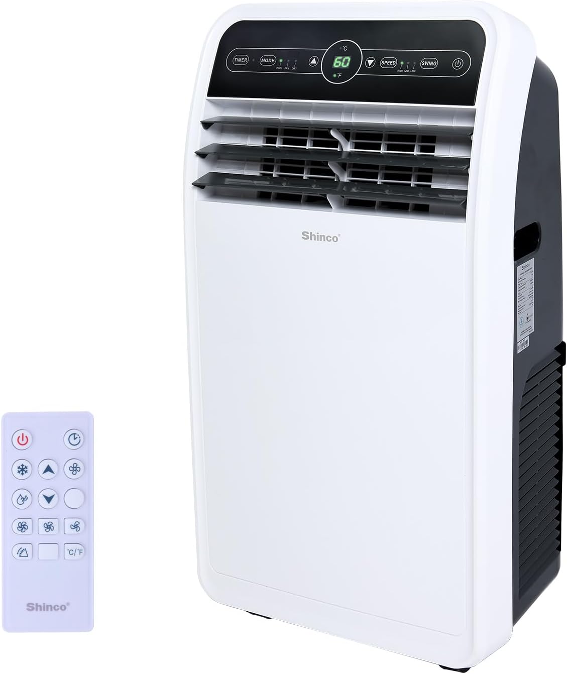 Portable Air Conditioner 12000 BTU with Dehumidifier and Fan Modes, Remote Control, 24h Timer, Window Kit